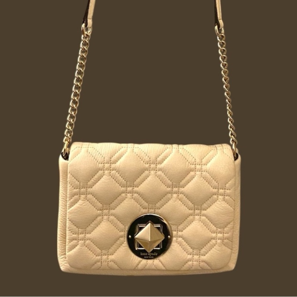 Kate Spade Cream Quilted Crossbody Bag